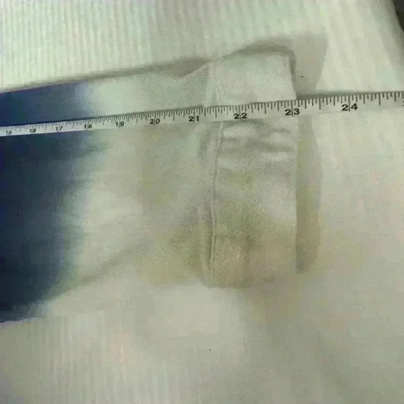 Ombré Jean Jacket 3X  Coastal Chic Navy White Nautical Vibes Soft Mermaidcore - Picture 8 of 10